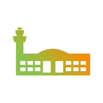 Airport Building Vector Icon