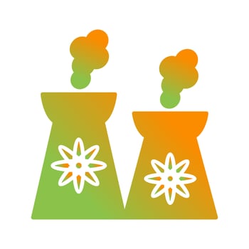 Nuclear Plant Vector Icon