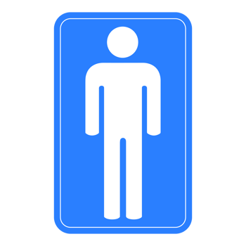 Male Toilet Sign on Transparent Background png