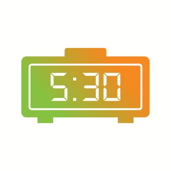 Unique Digital Clock Glyph Vector Icon