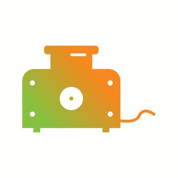 Unique Toaster Glyph Vector Icon