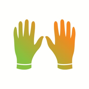Unique Gloves Glyph Vector Icon