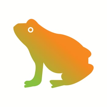 Unique Frog Vector Glyph Icon