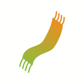 Unique Scarf Vector Glyph Icon