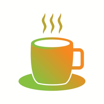 Unique Hot Coffee Vector Glyph Icon
