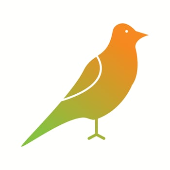 Unique Bird Vector Glyph Icon