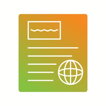 Unique International Newspaper Vector Glyph Icon