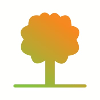 Unique Tree Vector Glyph Icon