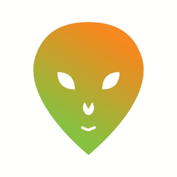 Unique Alien Face Vector Glyph Icon
