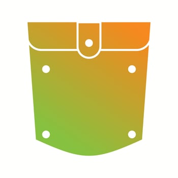 Unique Pocket Square Vector Glyph Icon