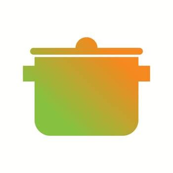 Unique Cooking Pot Vector Glyph Icon