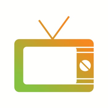 Unique Television Vector Glyph Icon