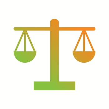 Unique Balance Vector Glyph Icon