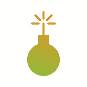 Unique Explosion Vector Glyph Icon
