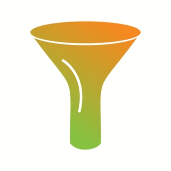 Unique Funnel Vector Glyph Icon