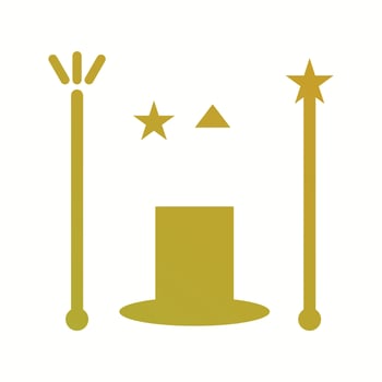 Unique Magician Vector Glyph Icon
