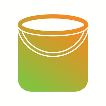 Unique Sand Bucket Vector Glyph Icon