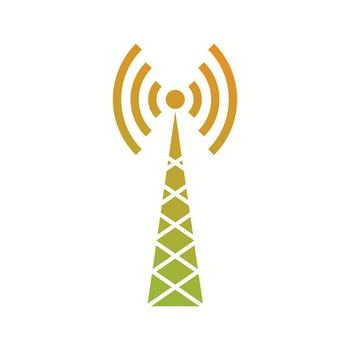 Unique Telecom Tower Vector Glyph Icon