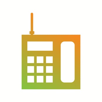 Unique Wireiess Landline Phone Vector Glyph Icon