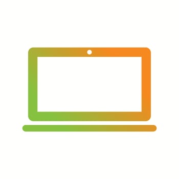 Unique Laptop Vector Glyph Icon