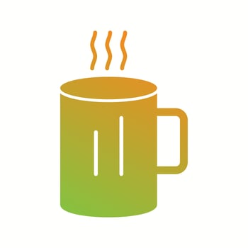 Unique Hot Coffee Vector Glyph Icon
