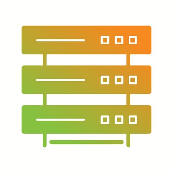 Unique Server Vector Glyph Icon