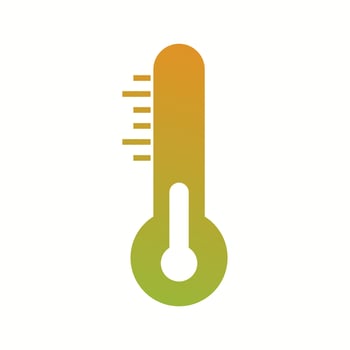 Unique Temprature Vector Glyph Icon