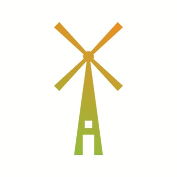 Unique Windmill Vector Glyph Icon