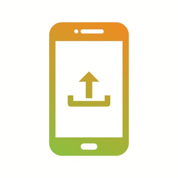 Unique Upload To Phone Vector Glyph Icon