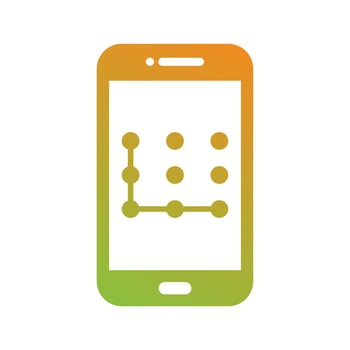 Unique Pattern Lock Vector Glyph Icon
