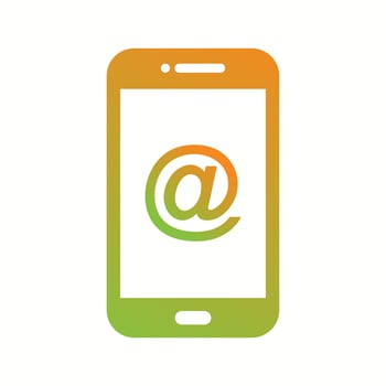 Unique E mail Address Vector Glyph Icon