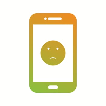 Unique Sad Face Vector Glyph Icon