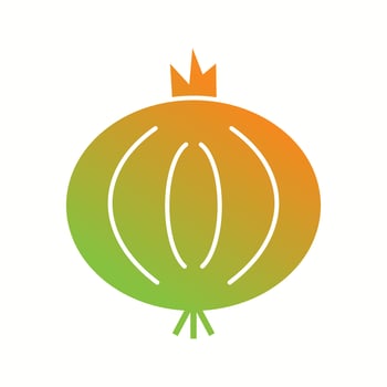 Unique Onion Vector Glyph Icon