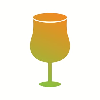 Unique Cocktail Vector Glyph Icon