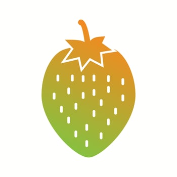 Unique Strawberry Vector Glyph Icon