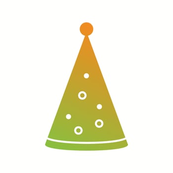 Unique Birthday Hat Vector Glyph Icon