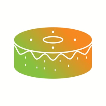 Unique Birthday Cake Vector Glyph Icon