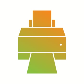 Unique Printer Vector Glyph Icon