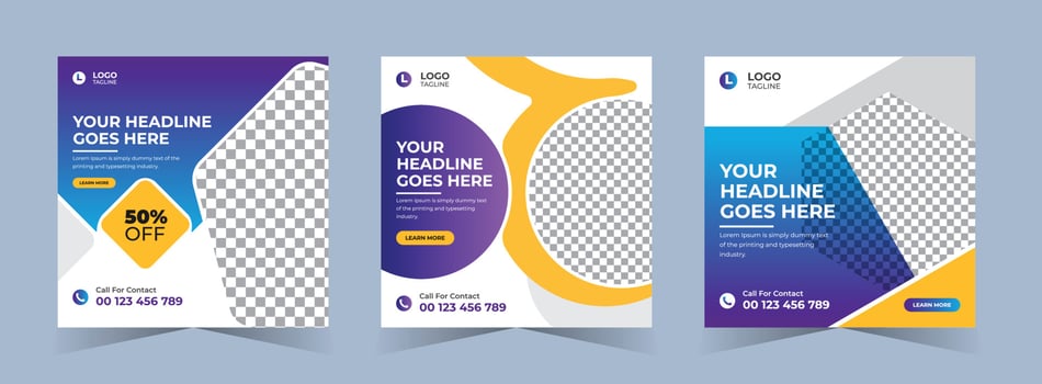 Creative social media digital marketing web banner design vector