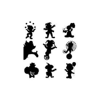 funny human clown illustration creative design vector