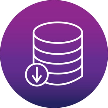 Database Download Vector Icon
