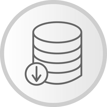 Database Download Vector Icon