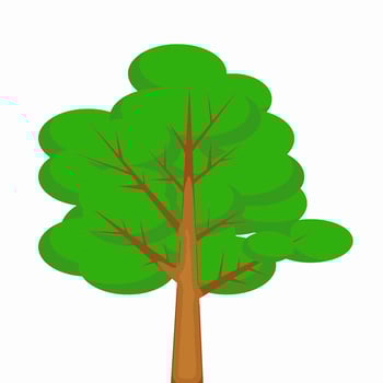 vector illustration of tree cartoon