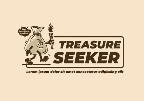 Mascot art illustration of money sack vector