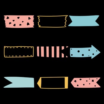 Communication tags. comic cartoon sticker vector and illustration
