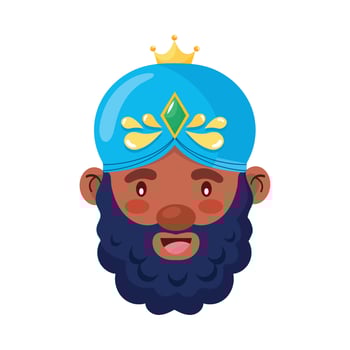 melchior wise man head vector