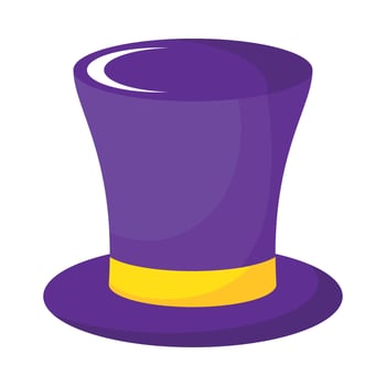 purple tophat accessory vector