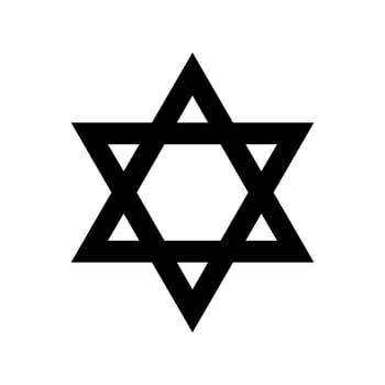 The Star of David is a generally recognized symbol of both Jewish identity and Judaism. Vector Illustration