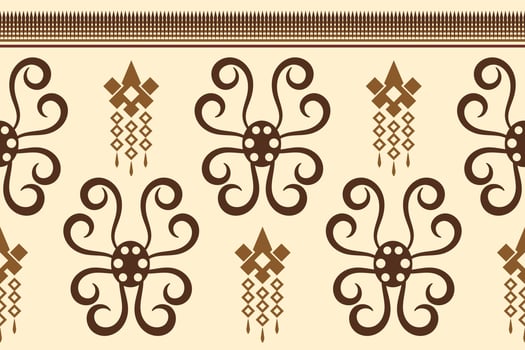 Ethnic fabric pattern geometric style. Sarong Aztec Ethnic oriental pattern traditional orange background. Abstract,vector,illustration. use for texture,clothing,wrapping,decoration,carpet. vector