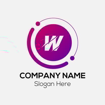 Abstract W letter modern initial lettermarks logo design vector